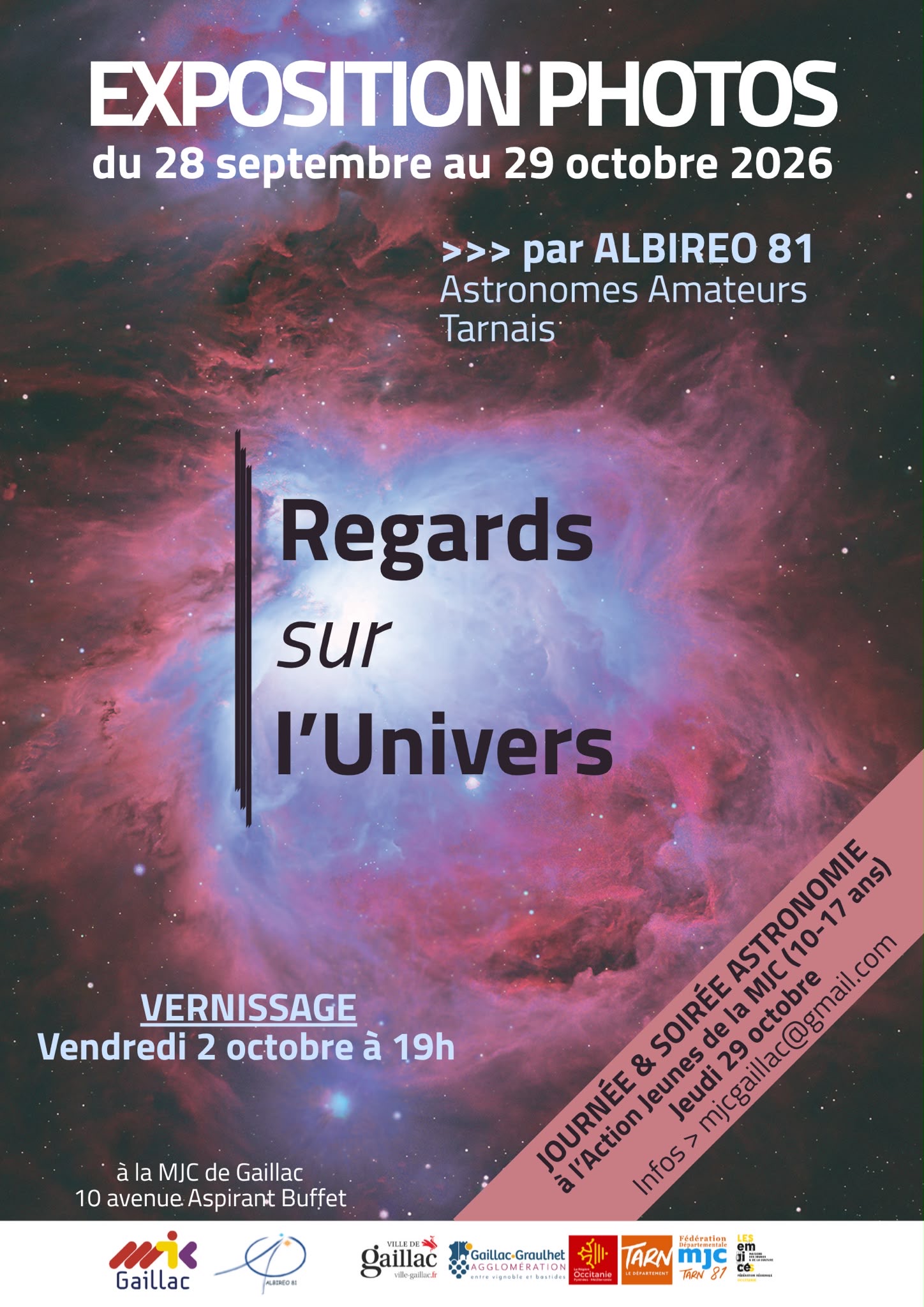 Regards sur l’Univers : exposition photo et soirée astronomie à Gaillac